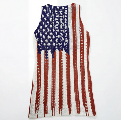 The Fourth of July Dress | American Flag Crochet Cover-Up
